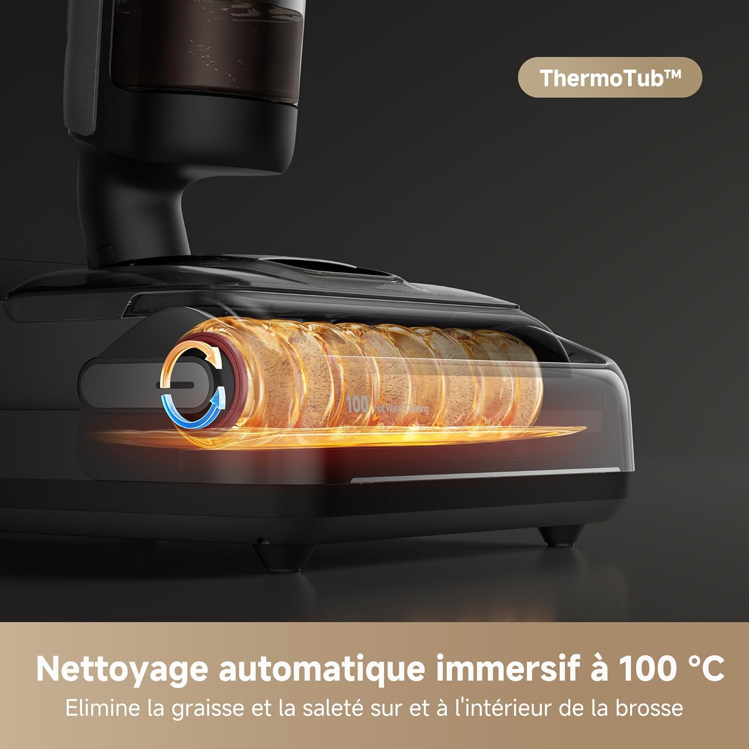 DREAME H14 Pro Aspirateur Laveur Sec Et Humide, Design Plat à 180°, Nettoyage de la Brosse à 60 °C, Séchage en 5min, Distribution Automatique de la Solution, Contrôle par Application, 18 kPa