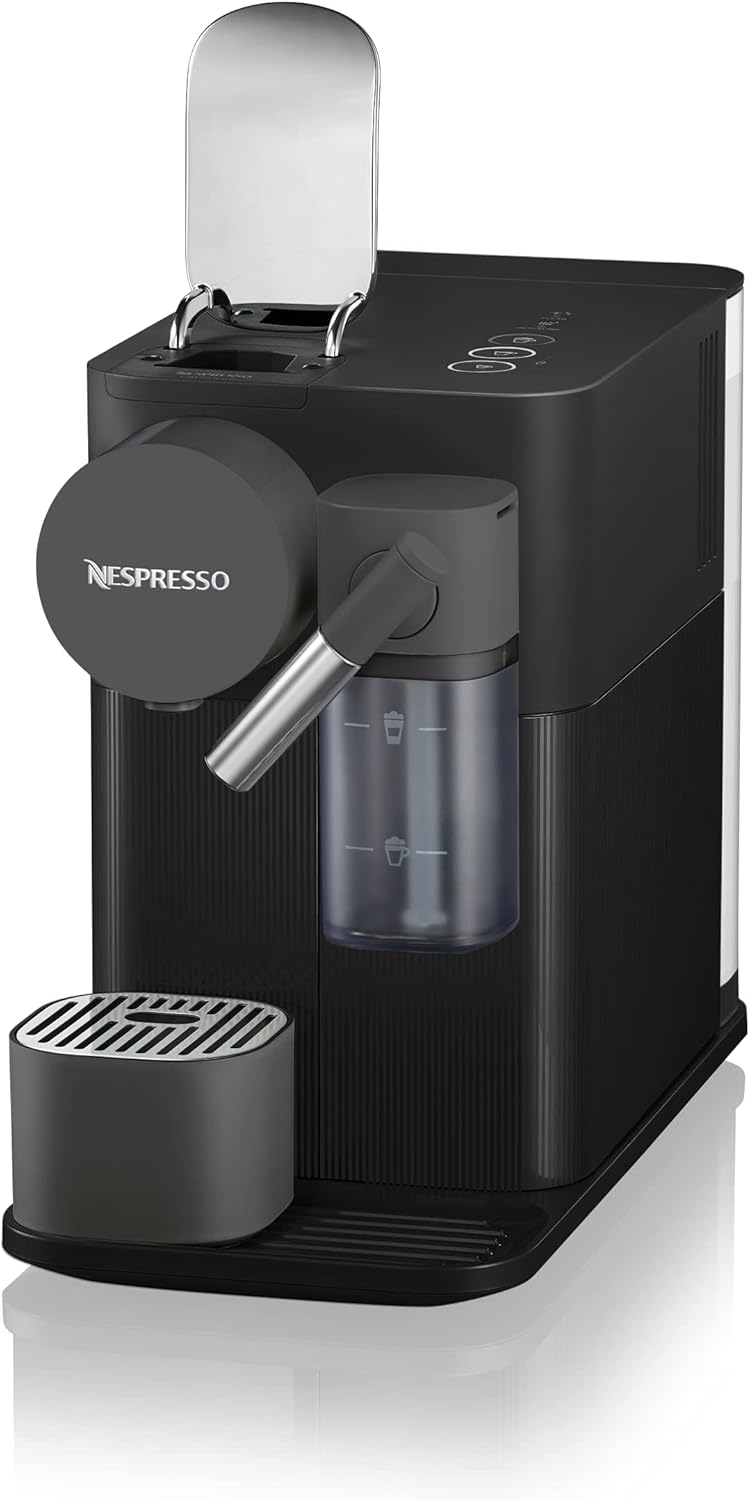 De'Longhi Nespresso Lattissima One Evo EN510.B, Machine a Café Capsule, Expresso et Cappuccino, 1450W, Noir