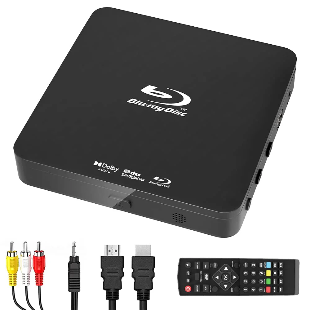 Didar Blu Ray DVD Player, Ultra Mini 1080P Blue Ray Disc Player