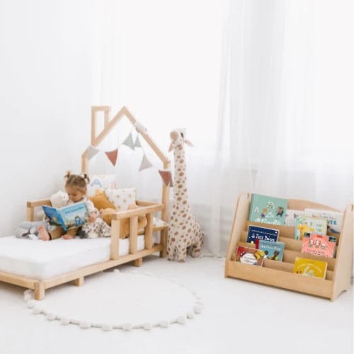 Bibliothèque enfant - Rangement livres chambre enfant Montessori 1-5 ans