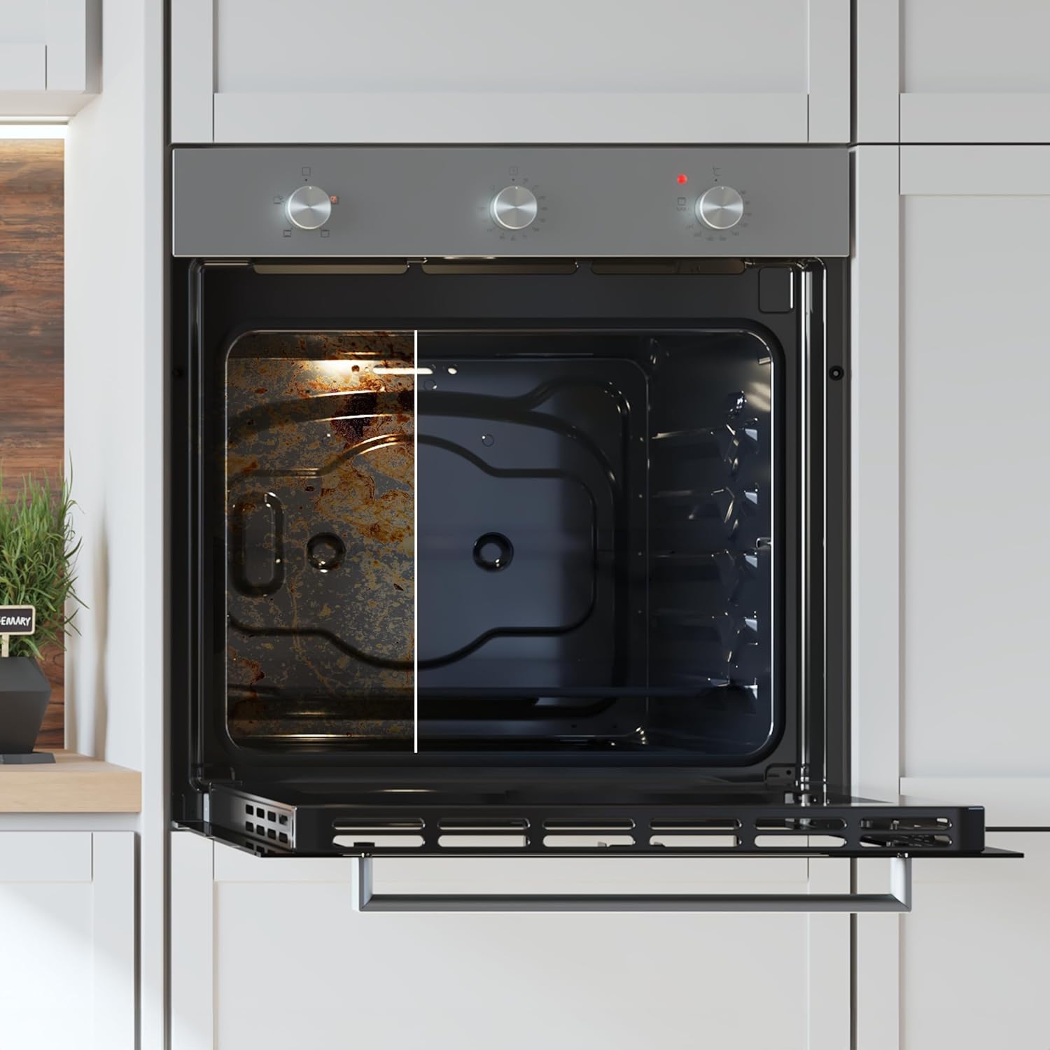 Cecotec Four encastrable Bolero Hexa C136000 Glass Black Time A 2800 W, capacité de 77 L, 4 fonctions, Minuterie, Nettoyage à la vapeur, Cuisson à la vapeur. Classe Énergétique A, Lumière intérieure