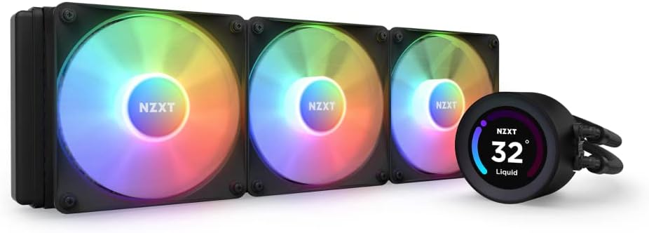 NZXT Kraken Elite 280 RGB - Refroidisseur de liquide CPU AIO - Radiateur 280mm - Ventilateur F280 RGB - IPS LCD 2,72 personnalisable - Turbine Pump - LGA 1700 1200 115X 1851 / AM5 AM4 - Noir