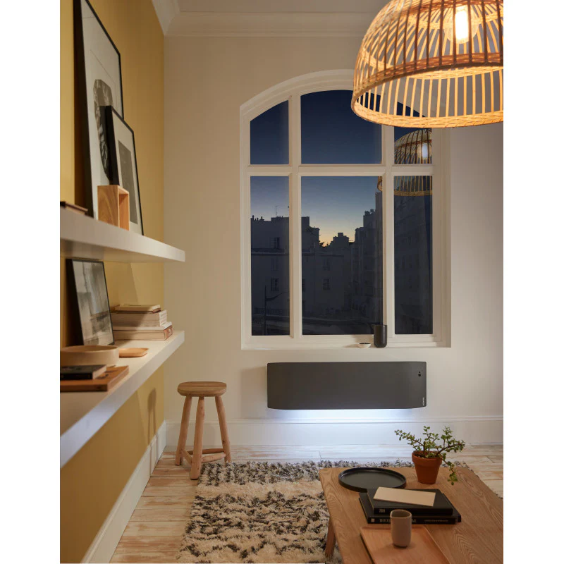 Radiateur Connecté Lumineux Plinthe Divali 1500w Gris étoilé   507633 Atlantic