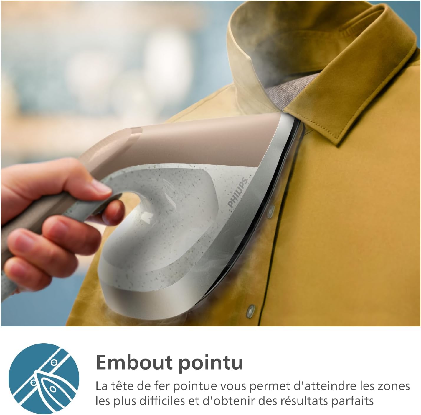 Philips Série 8500 Solution de repassage Tout-en-Un-Planche multi-angle, Technologie anti-brûlure, Socle amovible, Double technologie de chauffage, Élimine 99,9% des bactéries et acariens*(AIS8530/20)