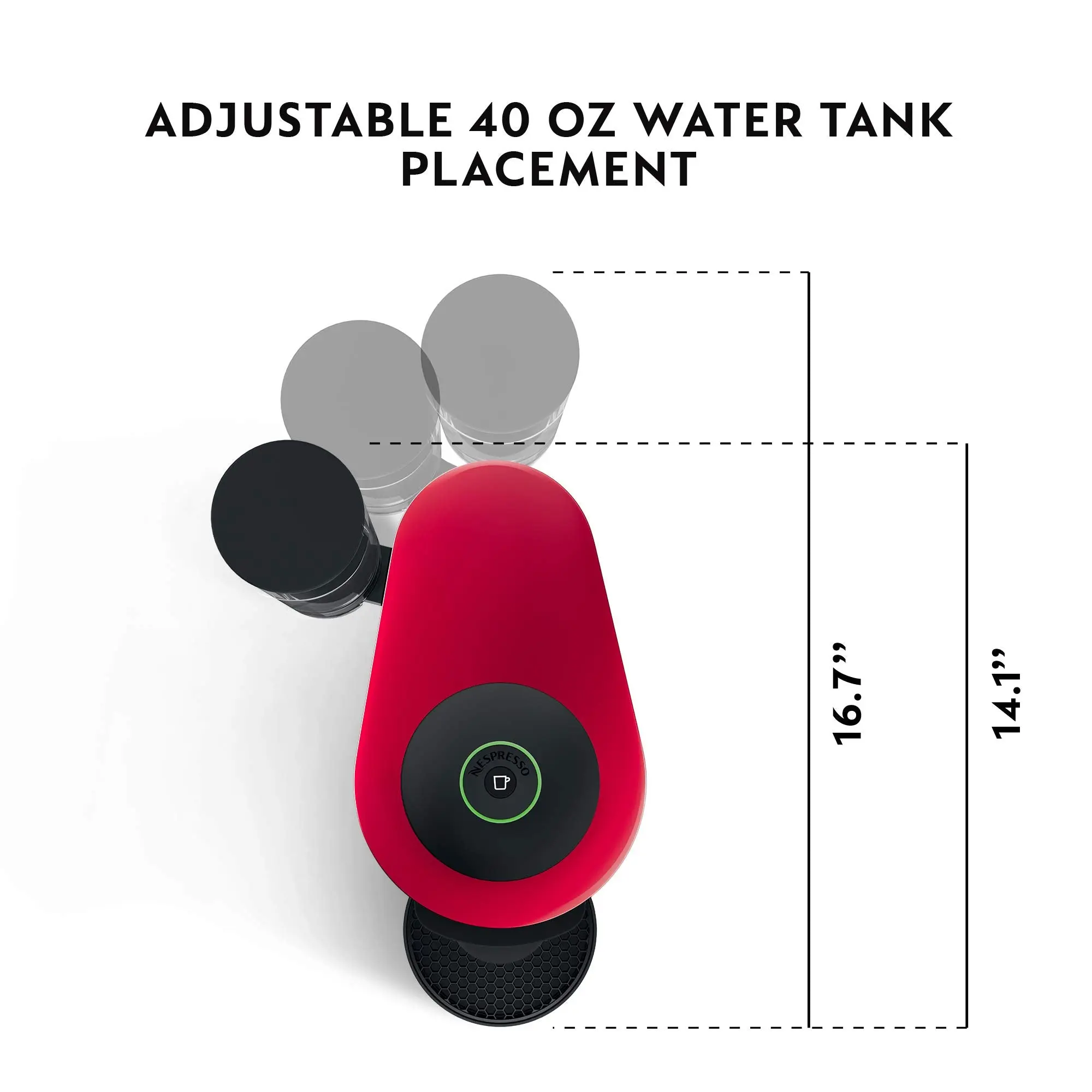 Nespresso Vertuo Plus Deluxe Coffee and Espresso Maker by De'Longhi, Matte Black