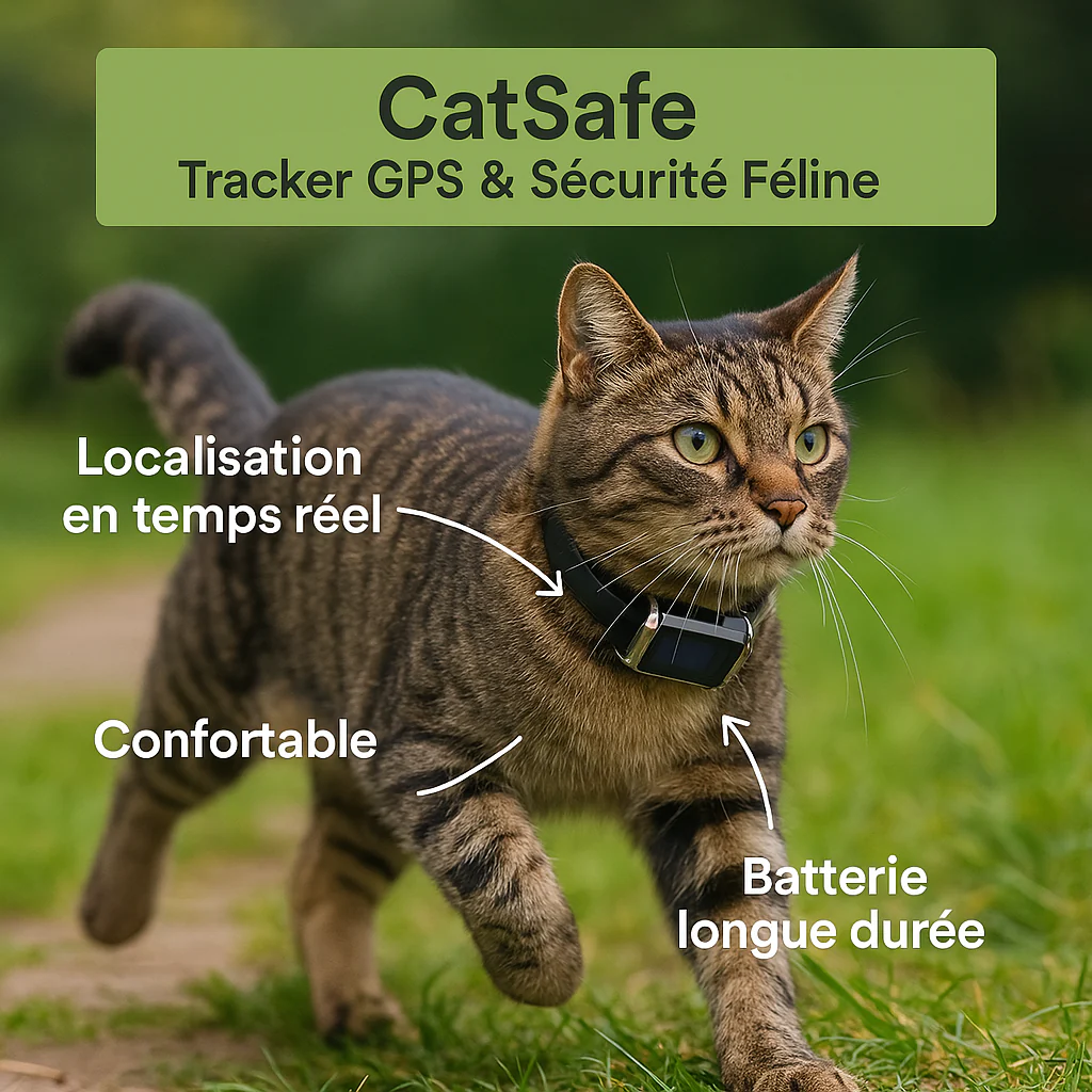 CatSafe - Collier GPS pour Chats.