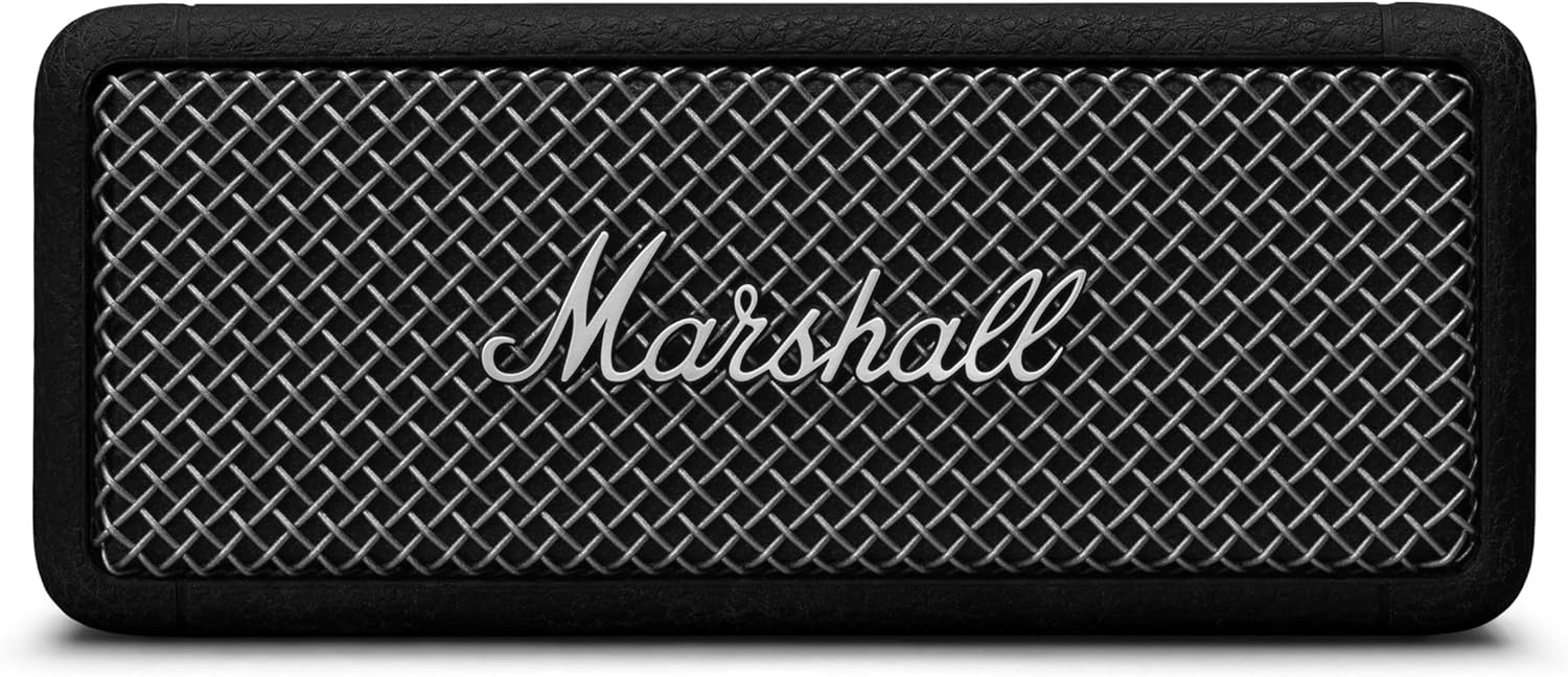 Marshall Emberton III Enceintes Bluetooth Portables, sans Fil, IP67 Résistant à la Poussière et à l'eau, Plus de 32 Heures de Lecture, Charge Rapide - Noir & Laiton