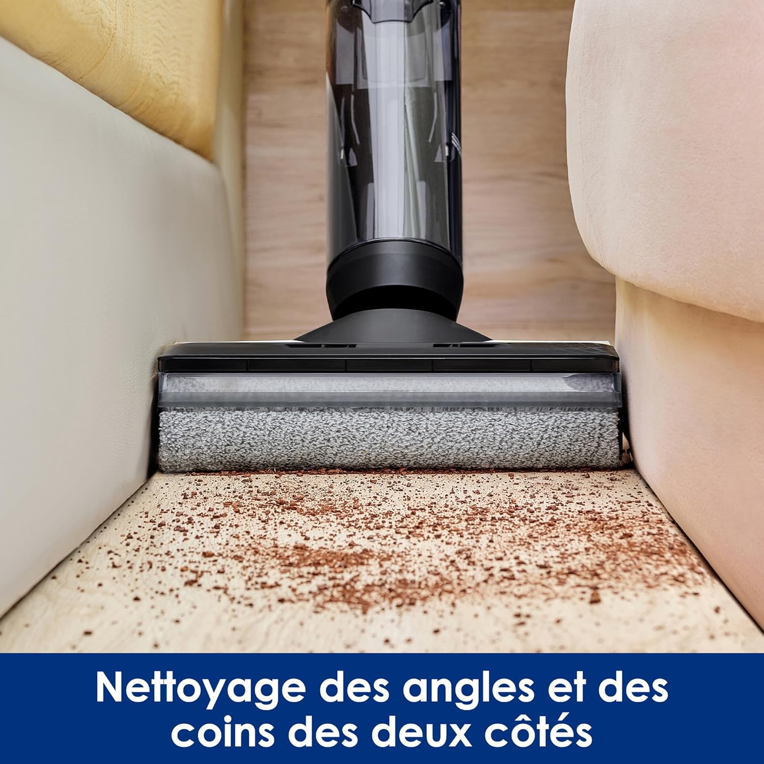 Tineco Floor One Stretch S6 Aspirateur Eau et Poussière Laveur de Sols, Conception Plate à 180°, Hauteur compacte de 13 cm, Auto-Nettoyage Flashdry à 70℃ en 5 Min, Nettoyage des Bords sur Trois Faces