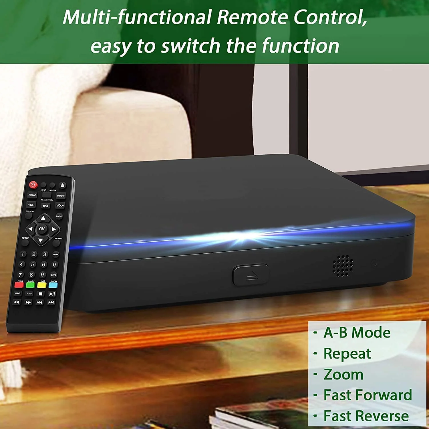 Didar Blu Ray DVD Player, Ultra Mini 1080P Blue Ray Disc Player