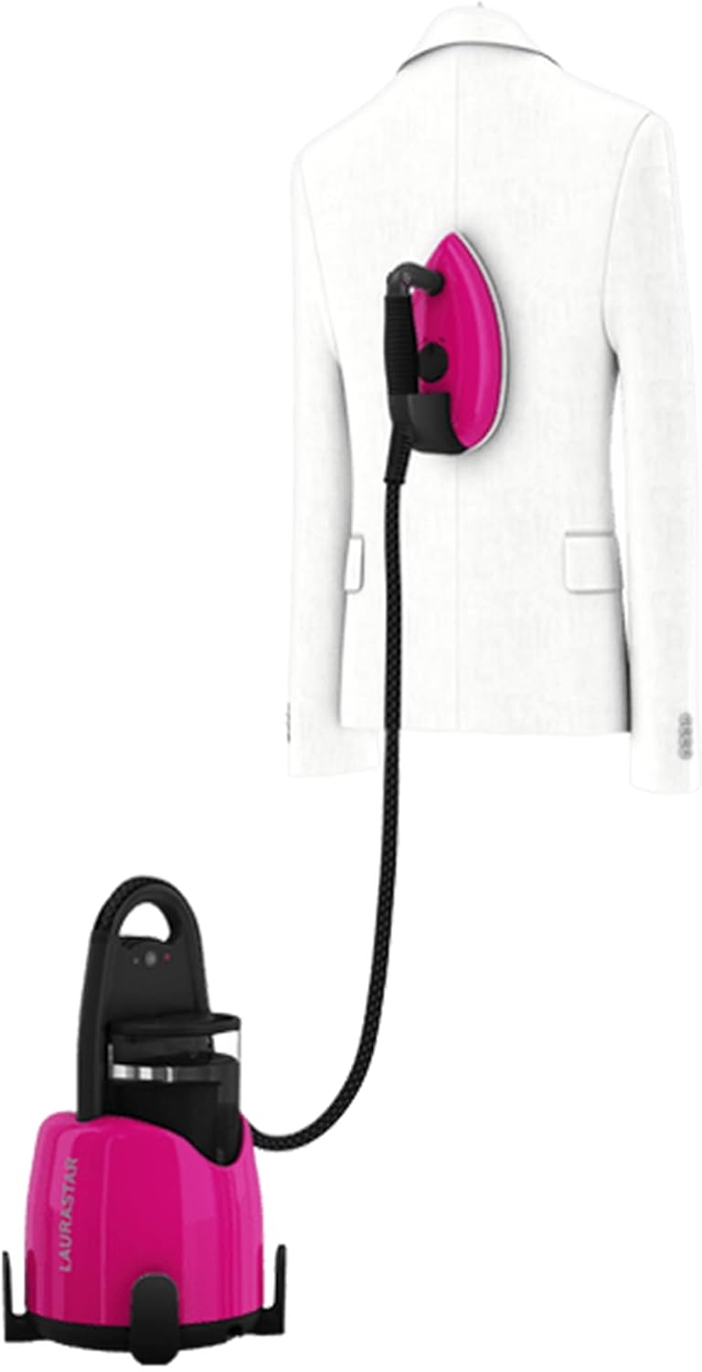 Laurastar Lift Plus Ultimate Black, Centrale Vapeur Nomade 3en1, Repasse, Défroisse et Purifie Vos Textiles, Vapeur Hygiénique, Design, Réservoir Amovible, Repassage Vertical, Enrouleur Automatique,