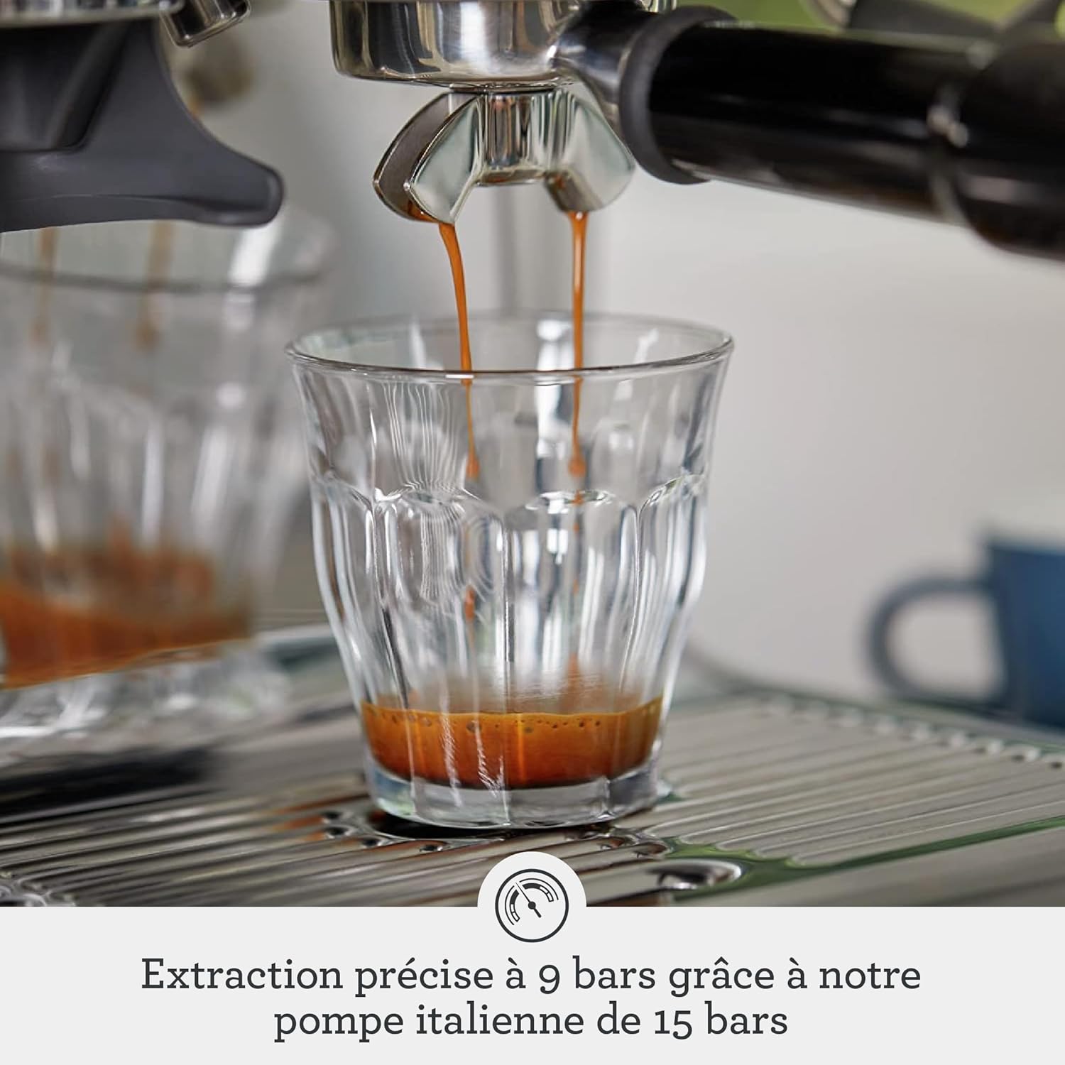 Sage - The Barista Express - Machine à Café à Grain avec Mousseur à Lait Manuel - Acier Inoxydable Brossé