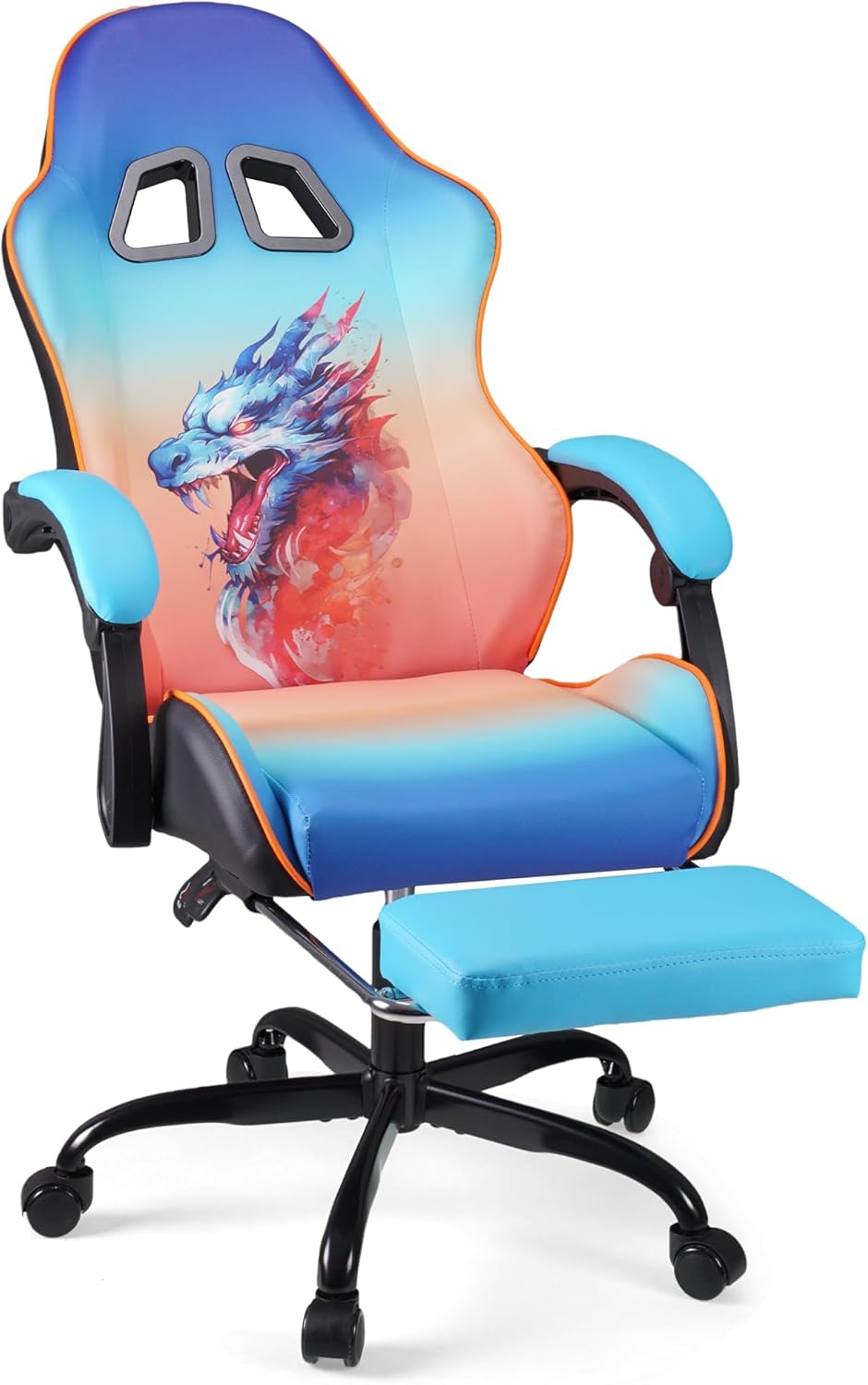 play haha. Chaise de Jeu Chaise de Bureau Chaise pivotante Chaise d'ordinateur Chaise de Travail Chaise de Bureau Chaise Ergonomique Chaise de Course Chaise en Cuir (avec Repose-Pieds)