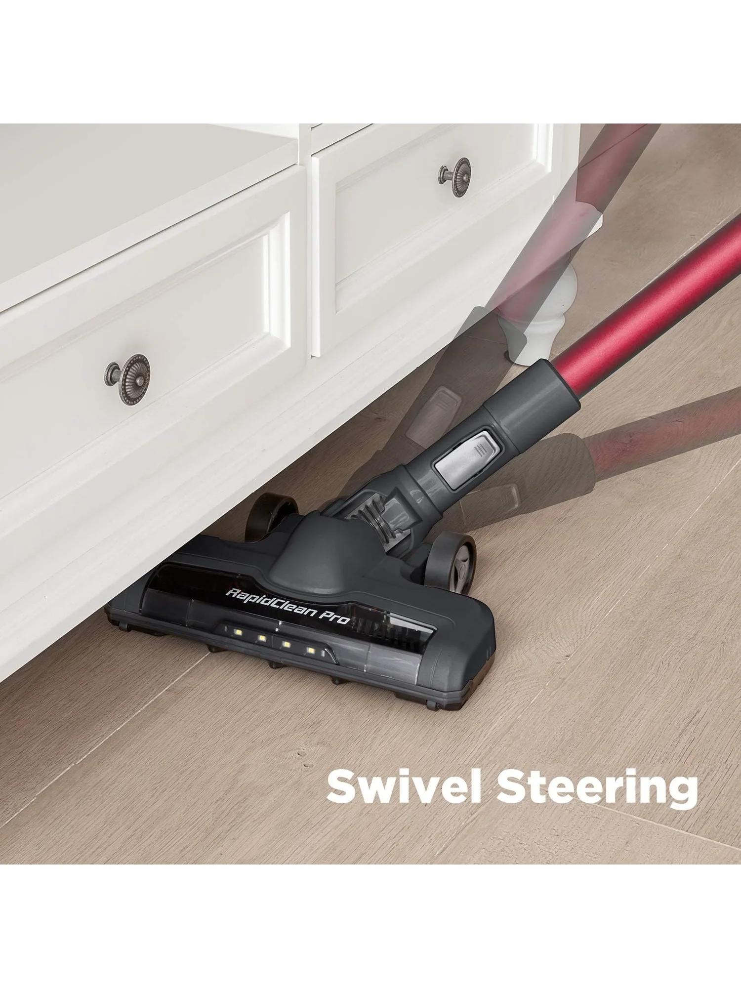 Eureka Rechargeable Handheld Portable with Powerful Motor Efficient Suction Cordless Stick Vacuum Cleaner Convenient for Hard Floors, NEC186, Rose Red, 82 Ounces