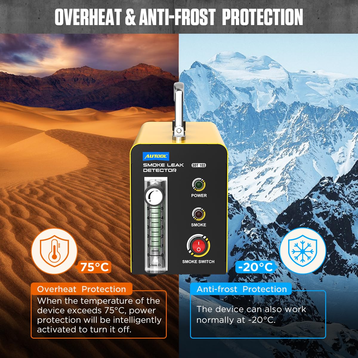 AUTOOL Smoke Machine Automotive Leak Detector