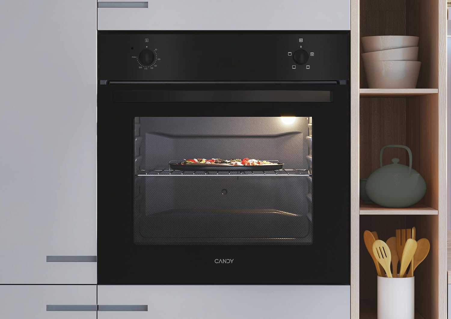CANDY Four encastrable émail lisse FIDC N100, 70 litres, 3 modes de cuisson