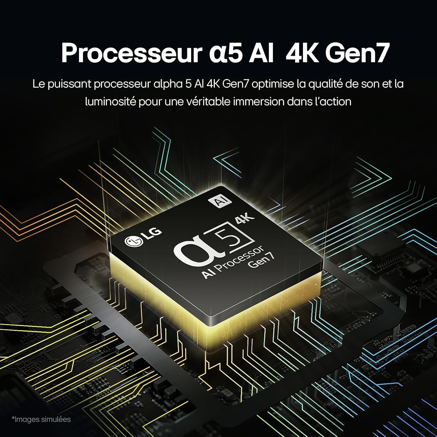 LG TV LED 2024 | 50UT73 | 50 Pouces | UHD | Processeur α5 gen 7 AI 4K, Noir