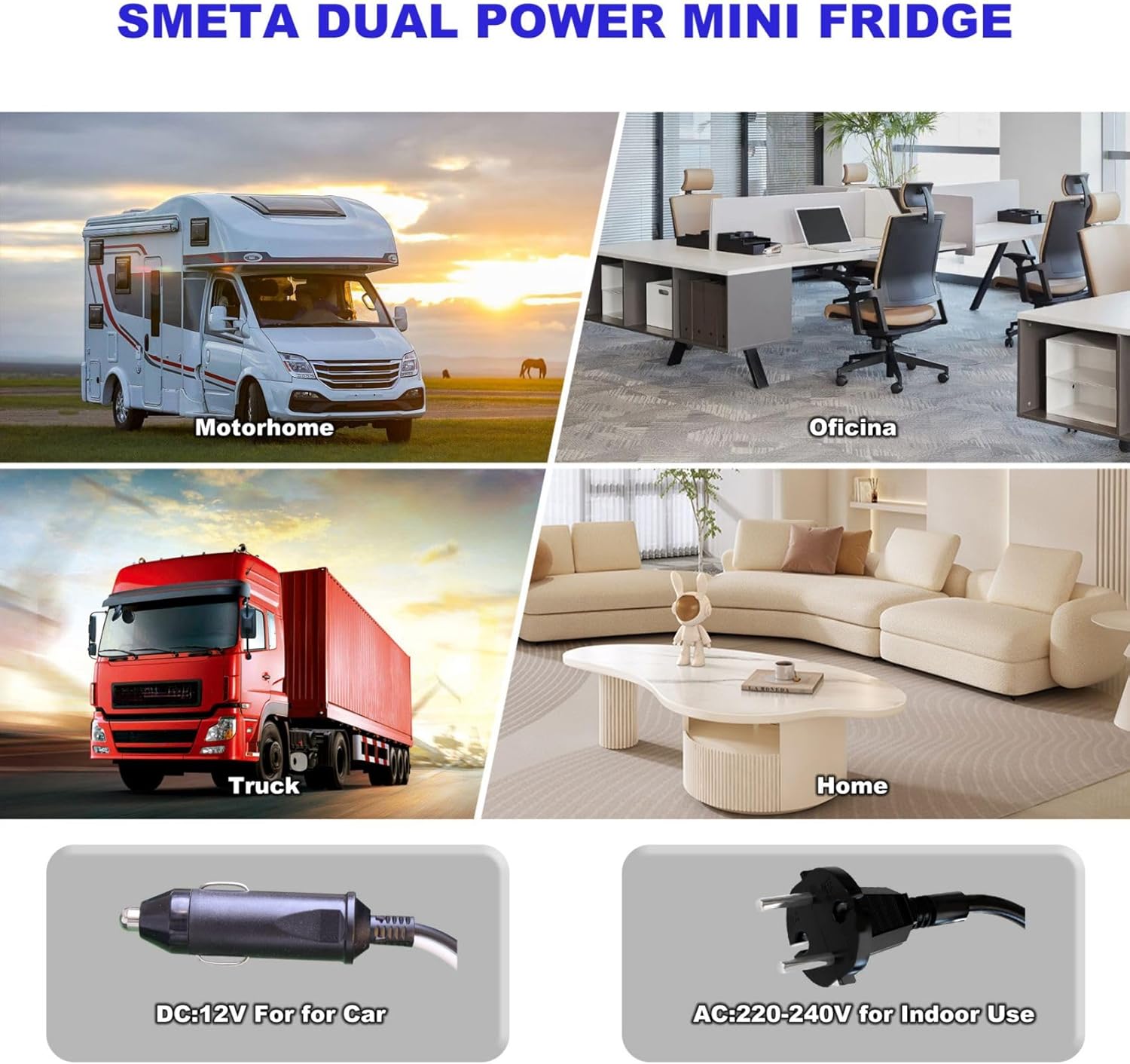 SMETA Frigo 12V, Réfrigérateur Camping 12V 220V 40L, Frigo Caravane, Mini Frigo de Chambre, Frigo 12V Camping Car, Réfrigérateur pour Voiture, Van, Fourgon, Bureau, Gîte - Noir
