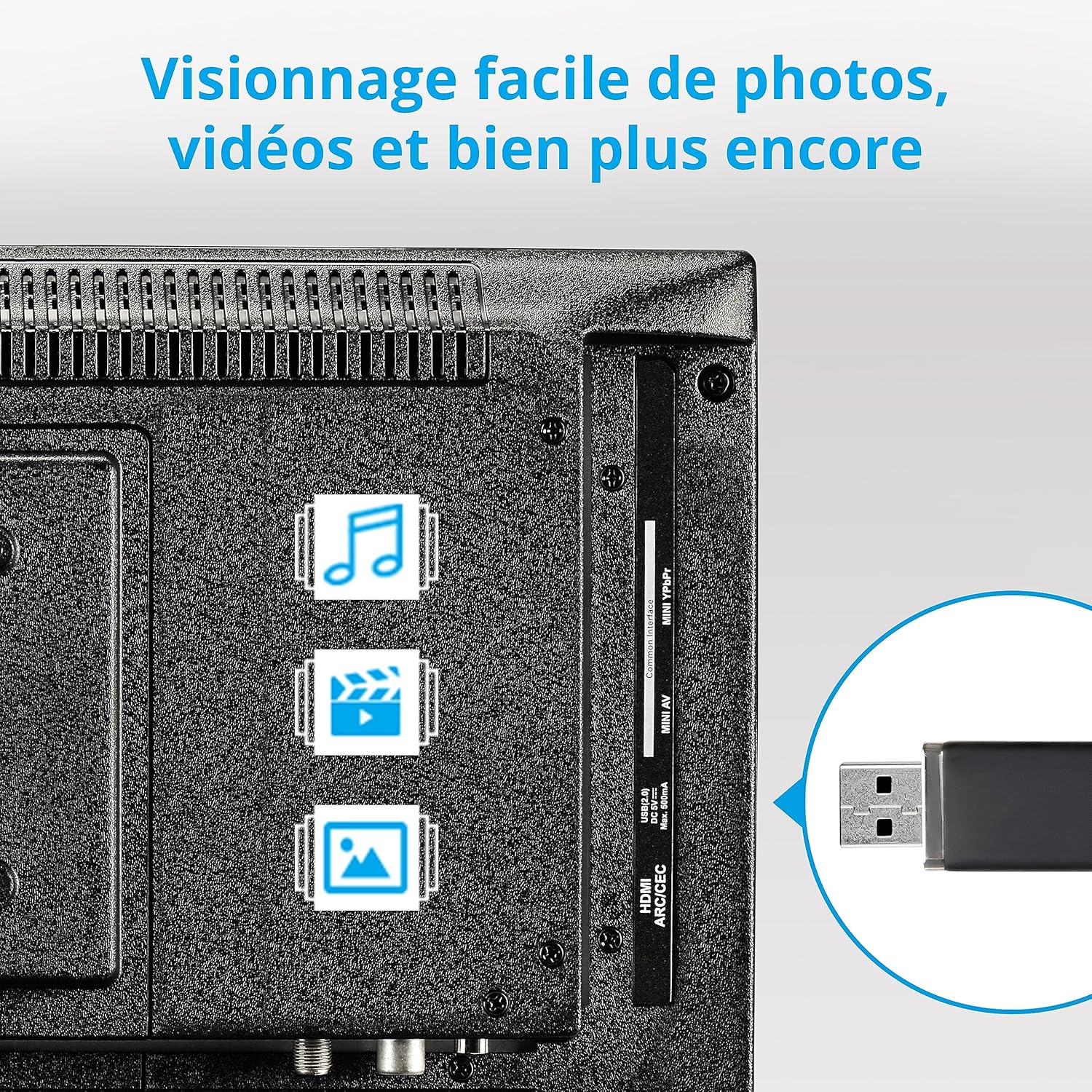 MEDION E14080 (MD 30224) Téléviseur Full HD 100,3 cm (40 Pouces) (Lecteur DVD intégré, récepteur Triple Tuner DVB-T2 DVB-C DVB-S2, 2 x HDMI, VGA, USB, Mediaplayer, CI+)