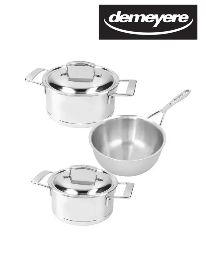 DEMEYERE SILVER 7 Set de casseroles, 3-pces