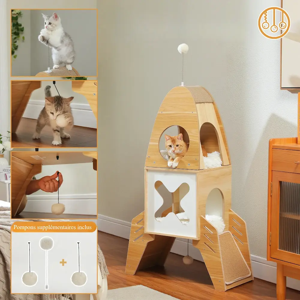 Arbre à chat fusée - Lieu de jeu et repos