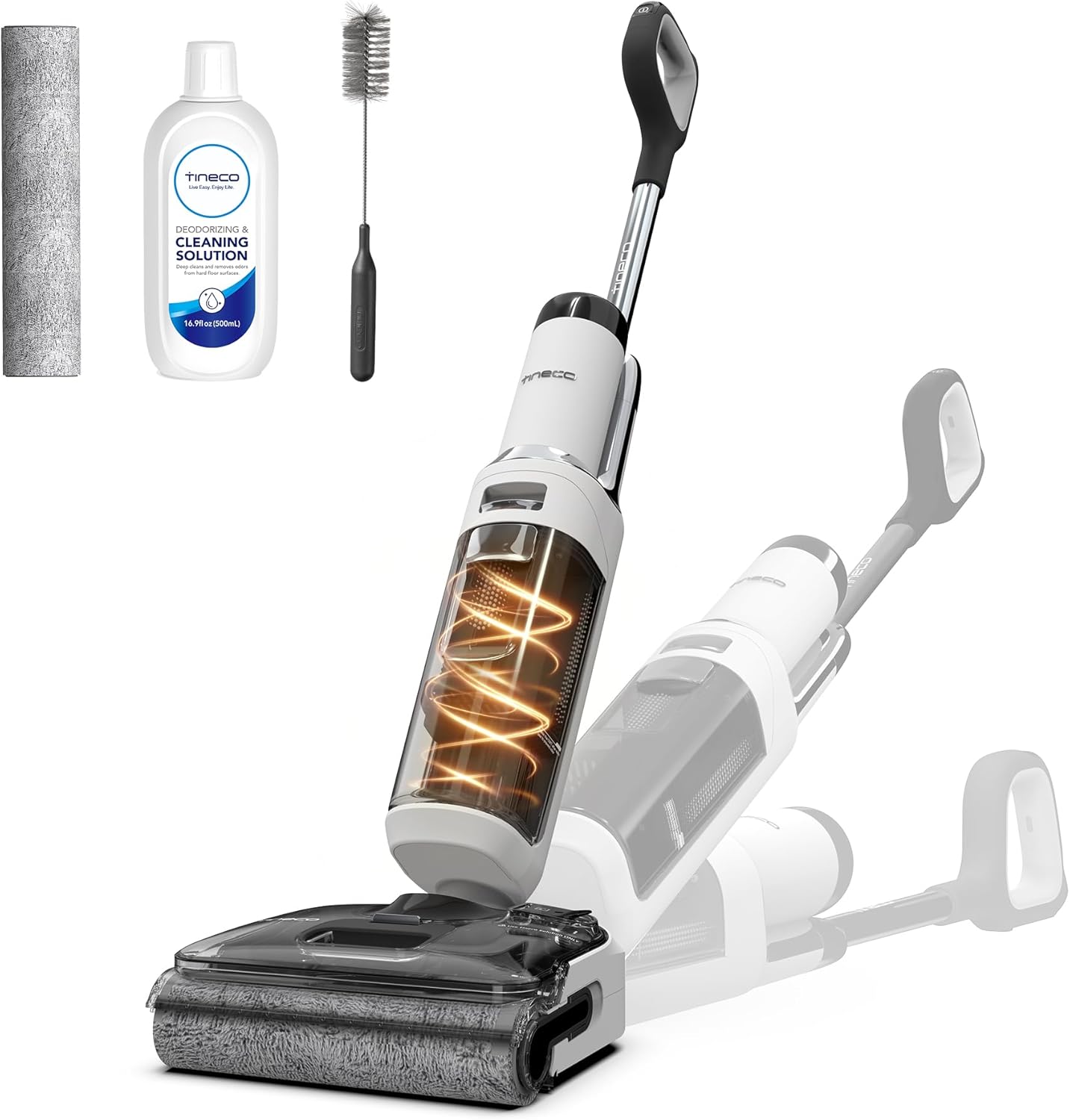 Tineco Floor One Stretch S6 Aspirateur Eau et Poussière Laveur de Sols, Conception Plate à 180°, Hauteur compacte de 13 cm, Auto-Nettoyage Flashdry à 70℃ en 5 Min, Nettoyage des Bords sur Trois Faces