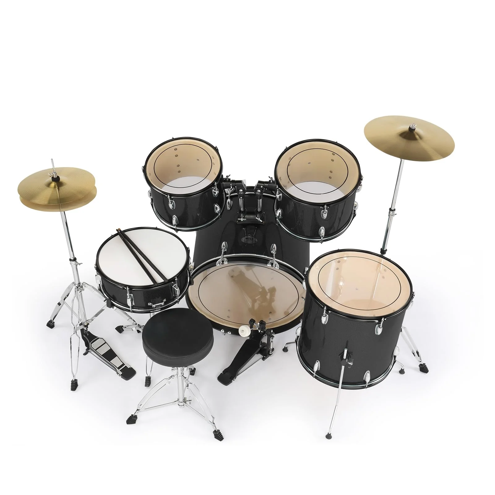 Ktaxon 5-Piece Adult Drum Set, 22 Inch Full-Size Drums Kit