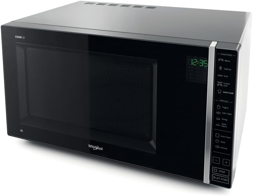 Whirlpool MWP 303 SB Four à micro-ondes, 30 litres, argent/noir & Wpro AVM305 Plat Crisp Diamètre: 30.5 cm