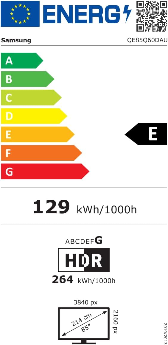 Samsung Téléviseur TQ85Q60D 85 (85 Pouces) QLED 4K Smart TV 2024