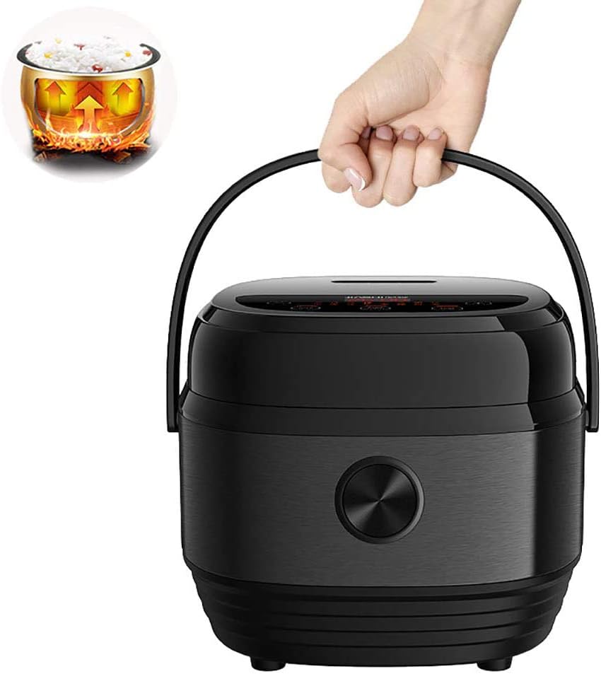 Générique Cuisinière à Riz, cuiseur à Riz Intelligent Mini ustensiles de Cuisine à ménage Multifonction 5L, Aluminium antiadhésif Facile à Nettoyer, Affichage LED, Noir, 3L