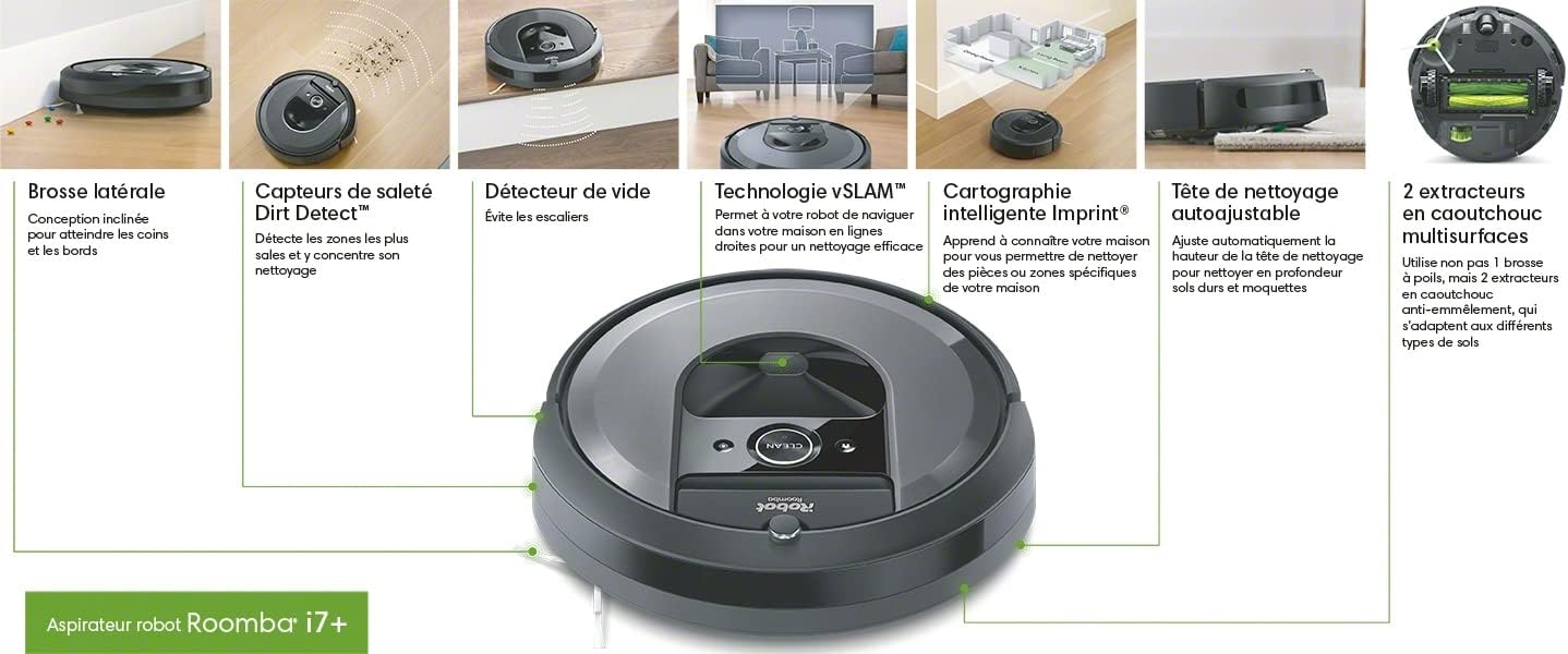 iRobot Roomba Combo j9+ Vacuum and Mop Robot with Automatic Suction/Refill Station, Mapping, PrecisionVision Navigation, 4-Stage Cleaning, Object Detection/Avoidance, Voice Assistant Compatible