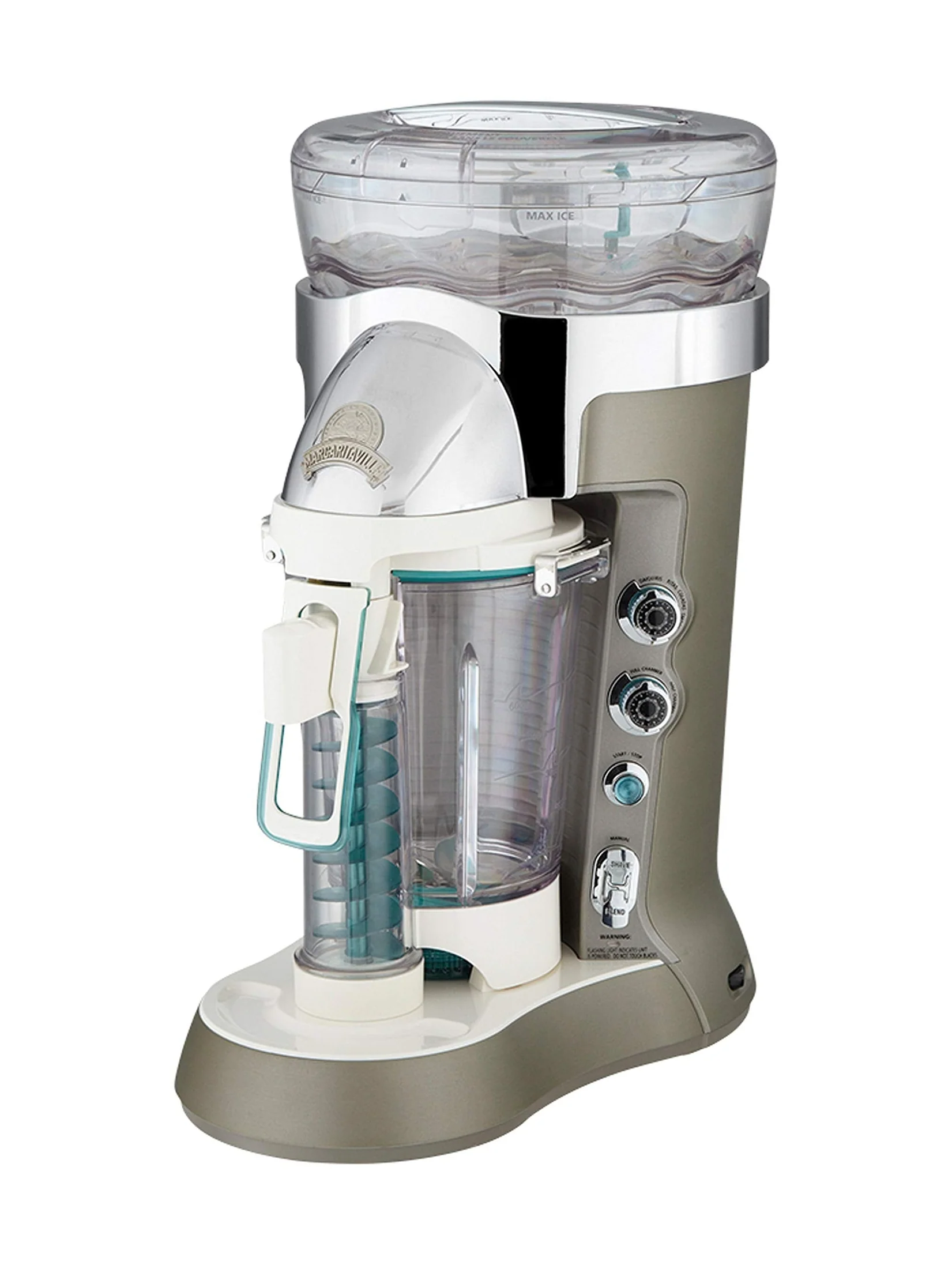 Margaritaville Bali Frozen Concoction Maker with Self-Dispensing Lever, Automated Drink Mixer for Smoothies, Margaritas, Daiquiris, and Colada, 60 oz. Jar, Gray