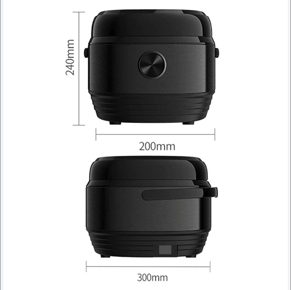 Générique Cuisinière à Riz, cuiseur à Riz Intelligent Mini ustensiles de Cuisine à ménage Multifonction 5L, Aluminium antiadhésif Facile à Nettoyer, Affichage LED, Noir, 3L