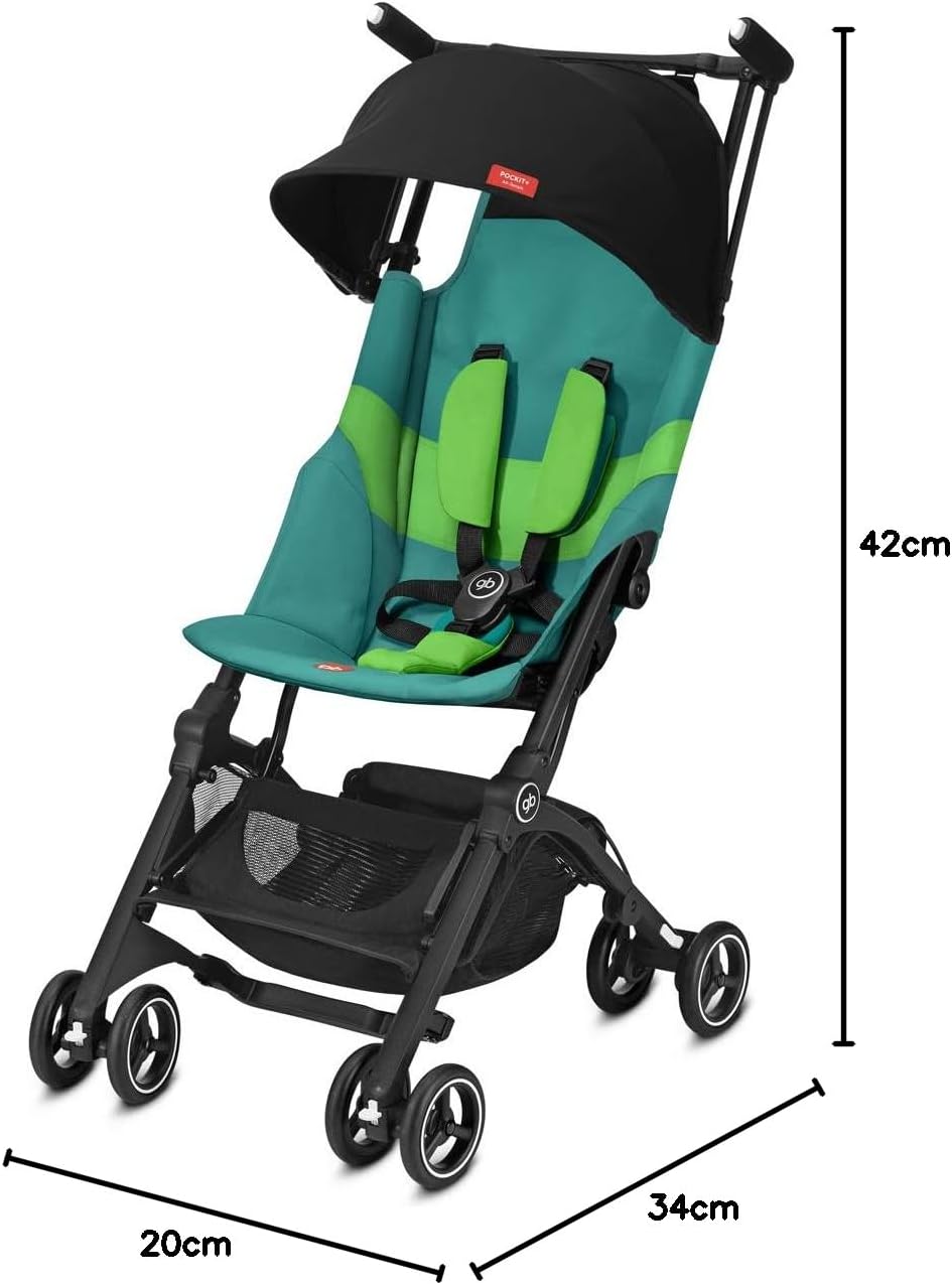gb Gold Poussette Pockit+ All Terrain, Ultra-compacte, De 6 mois jusqu'à 22 kg (4 ans env.), Velvet Black