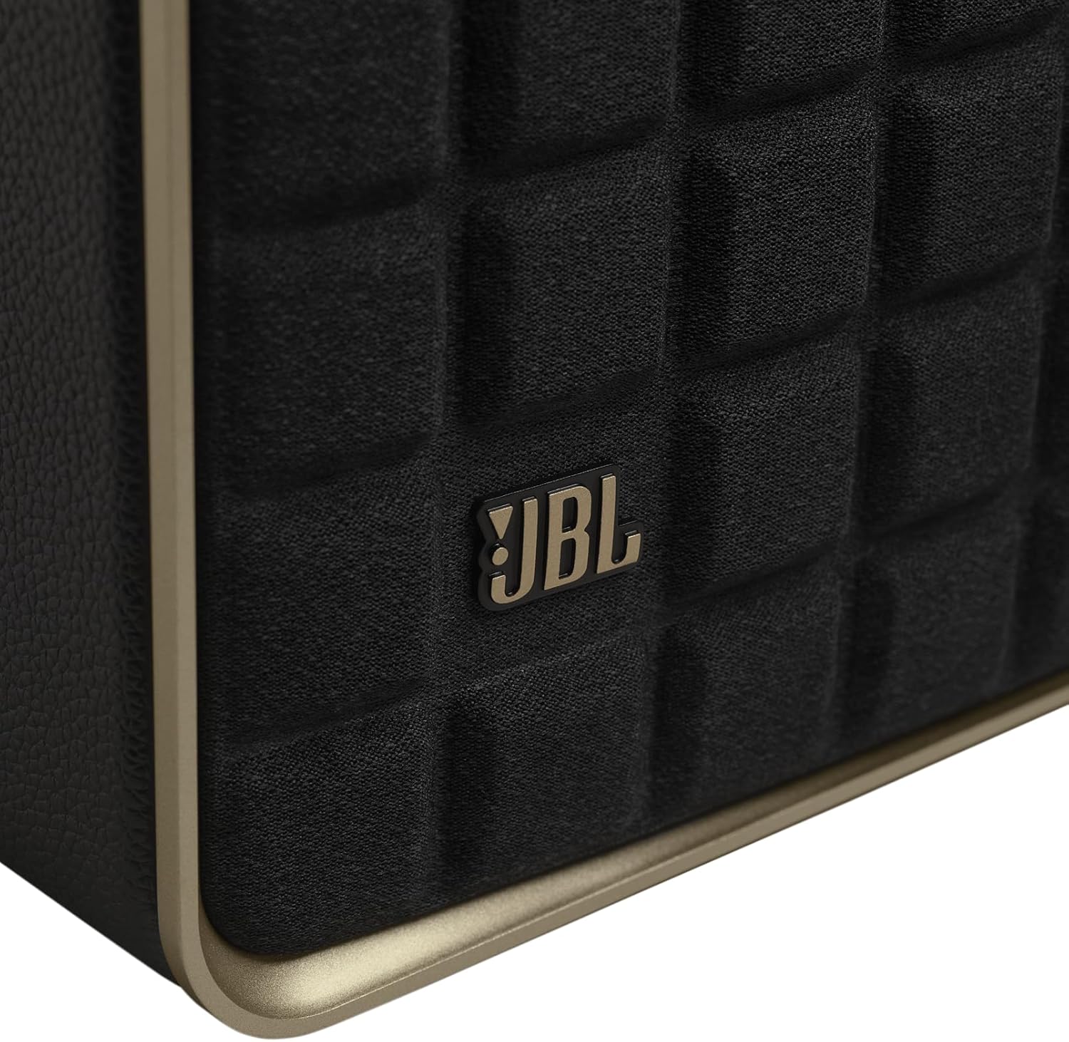JBL Authentics 200 Enceinte Smart Home avec Wi-Fi, Bluetooth et assistants vocaux, design rétro, noire, Prise européenne (Type C)