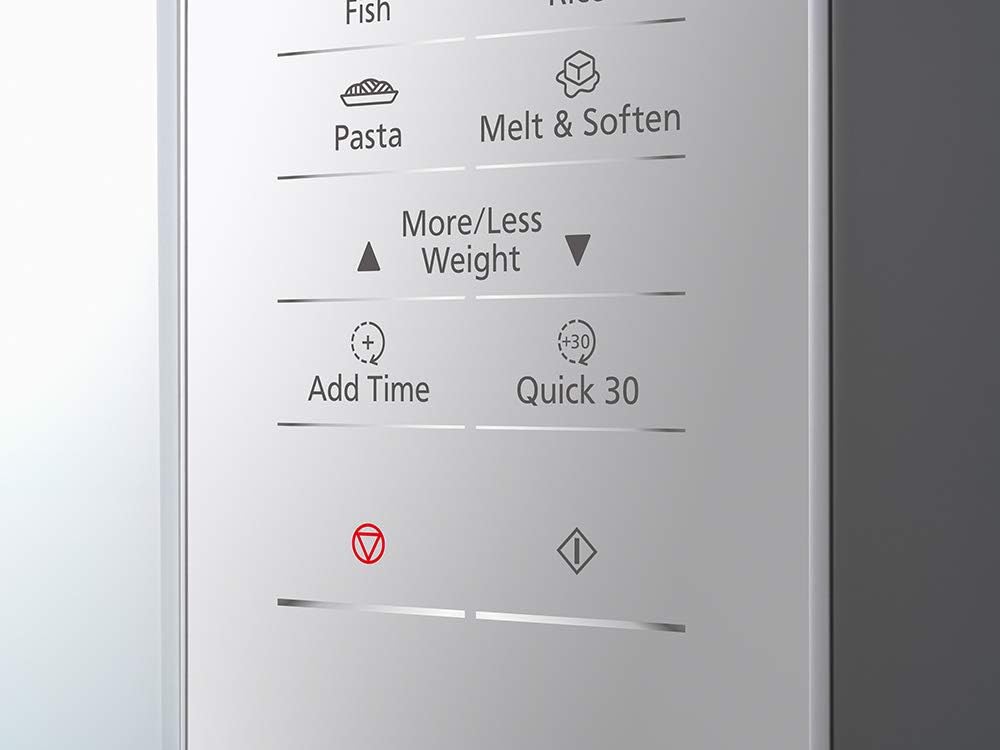 Panasonic NN-GT46KBSUG Four à Micro-ondes et Gril avec Plateau Tournant, 31 litres, Aacier Inoxydable, 1000 W, GrilL 1100 W, 24 Programmes Auto, Écran LCD, Capteur Genius, Menu Junior, Noir