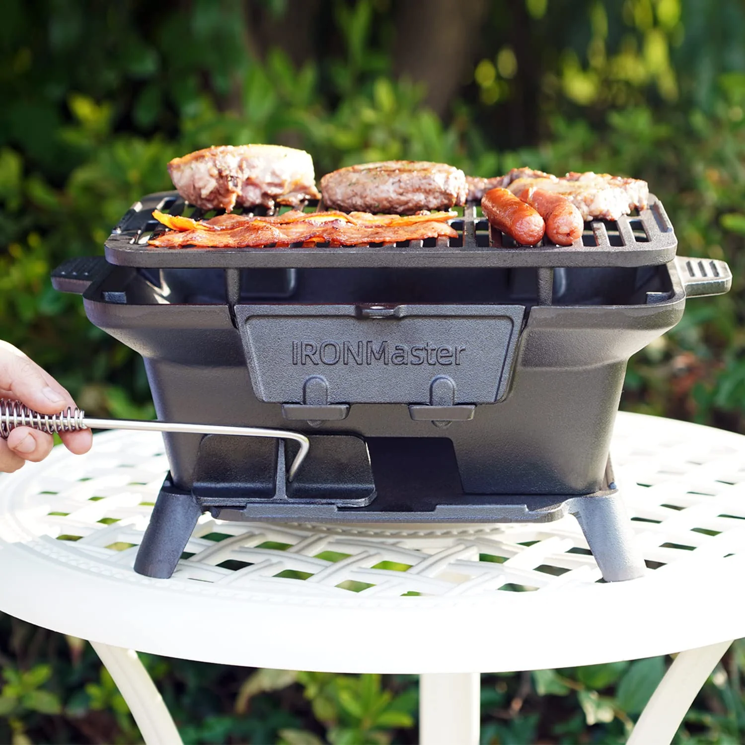 IronMaster Hibachi Grill Outdoor, Small Portable Charcoal Grill