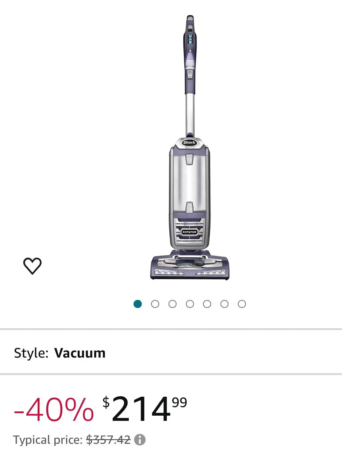 Shark Rotator Powered Lift-Away Upright Vacuum with Crevice Tool and Pet Multi-Tool with a Rose Gunmetal Finish