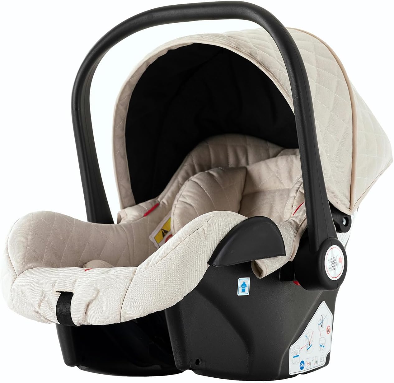 Magic ZC Poussette 3 en 1, Poussette Bebe avec Conception Portable Pliable en Un Clic, Pousette 3 en 1 avec Poussée Réversible Bidirectionnelle, Poussette Trio avec Accessoires (black gold 588)