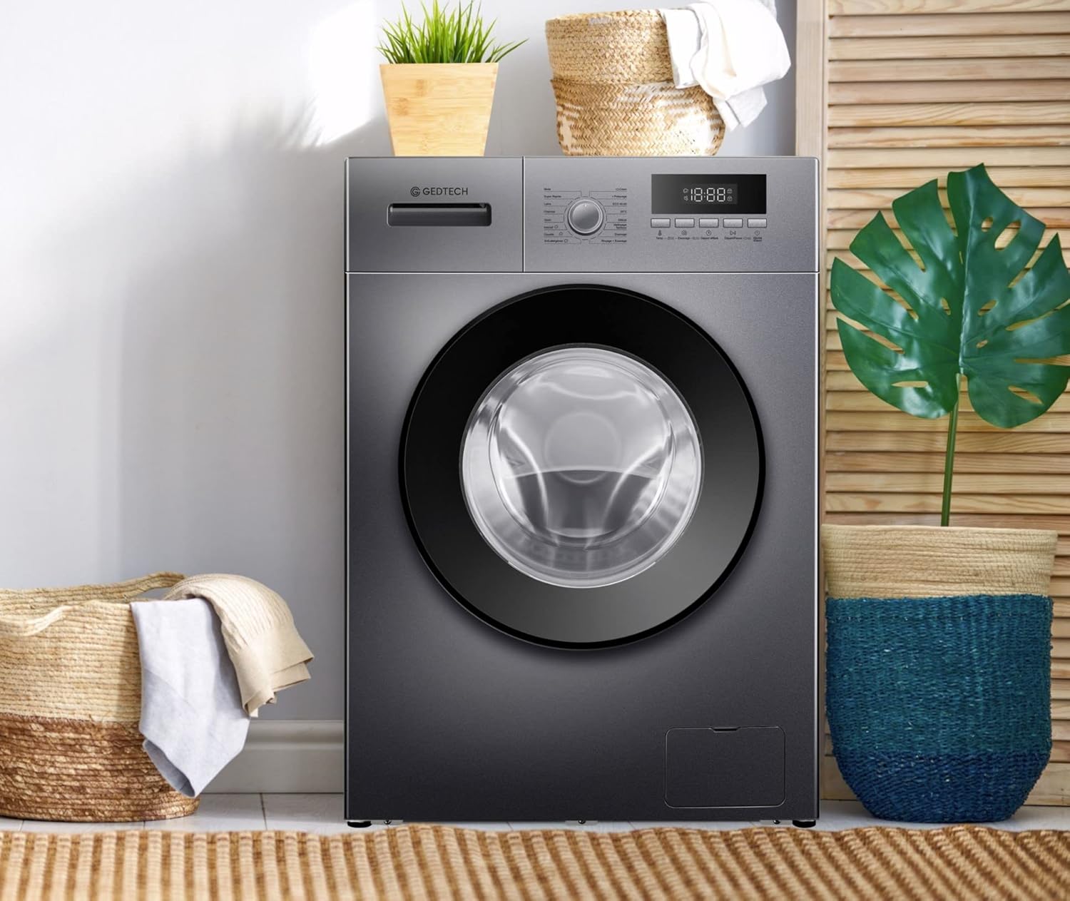 Lave-linge frontal GEDTECH GLL71200WH - 7 Kgs - 1400 tr/mn - 16 programmes - Eco - Intensif - Rapide – Très Faible conso