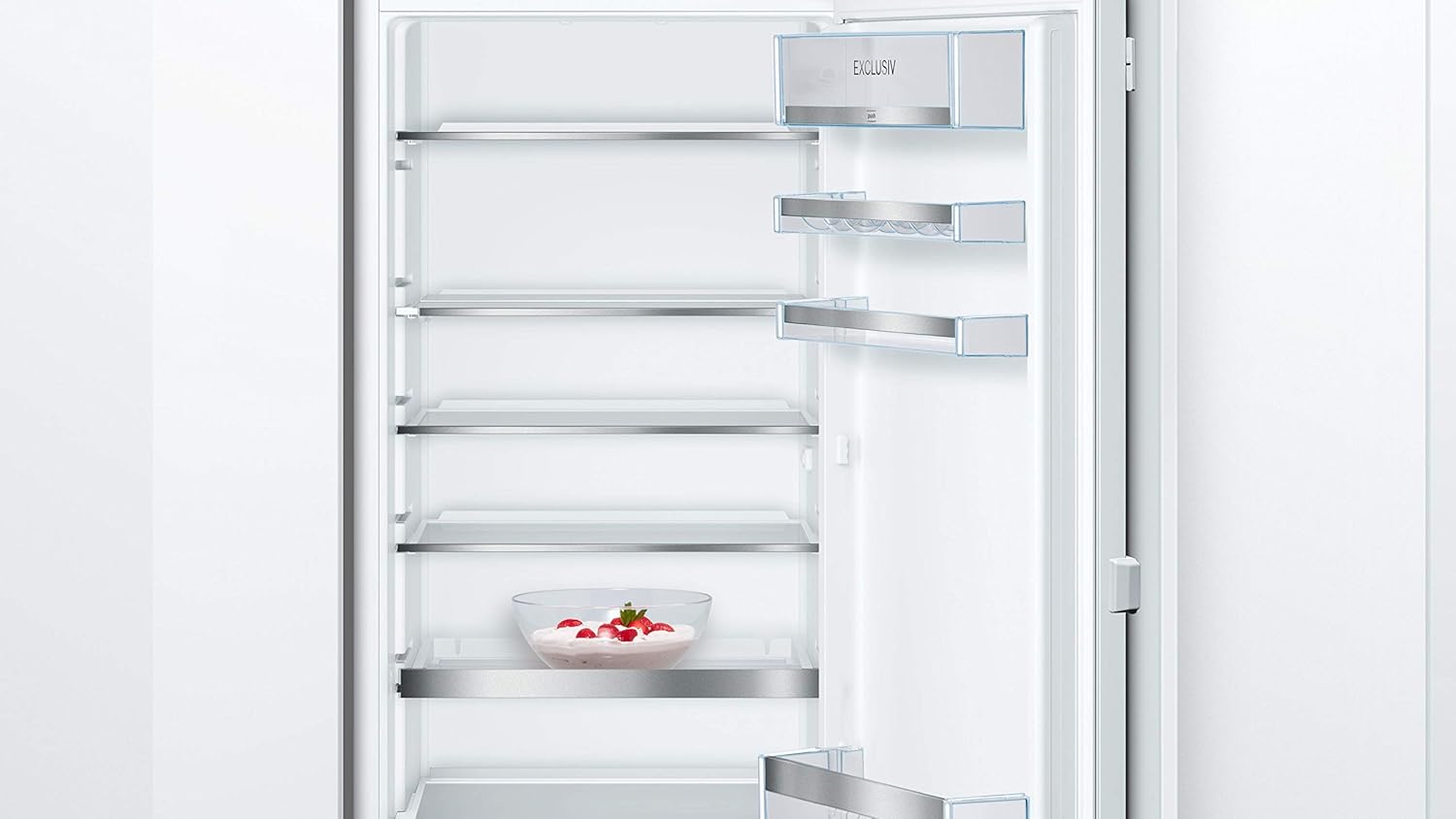 Bosch KIR81AFE0 Serie 6 Réfrigérateur encastrable, 177,5 x 56 cm, 319 L, charnière plate, fabriqué en Allemagne, VitaFresh plus 2 x fraîcheur plus longue, éclairage LED uniforme