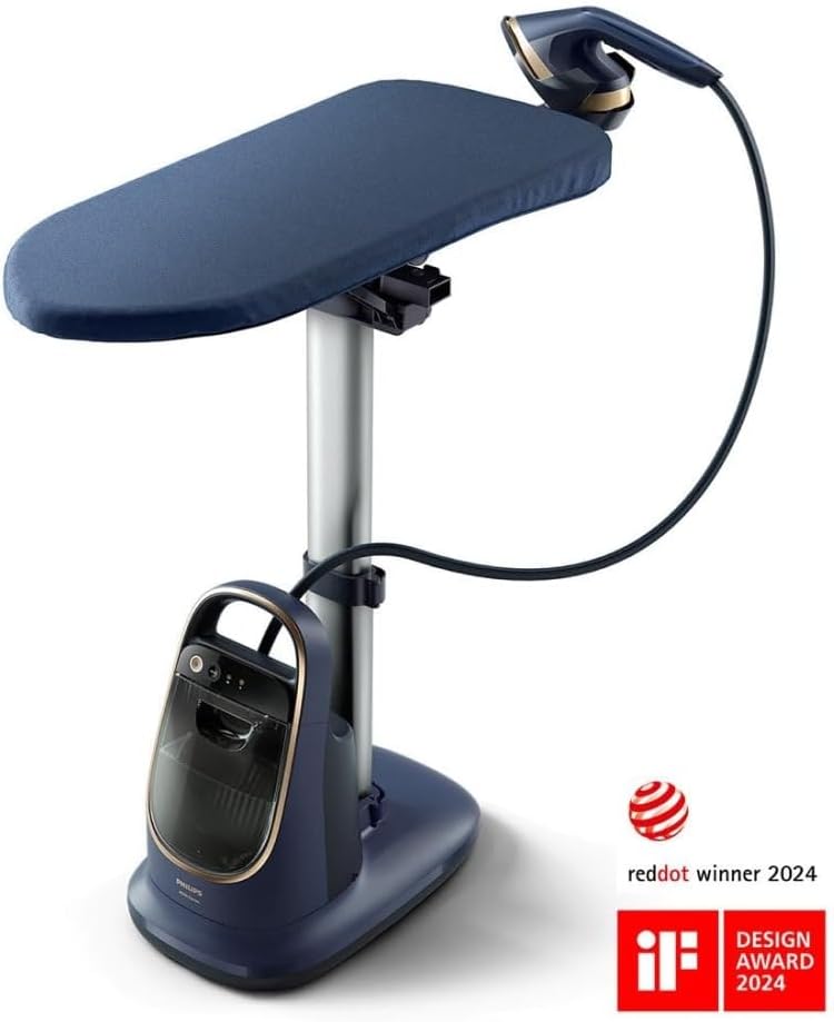 Philips Série 8500 Solution de repassage Tout-en-Un-Planche multi-angle, Technologie anti-brûlure, Socle amovible, Double technologie de chauffage, Élimine 99,9% des bactéries et acariens*(AIS8530/20)