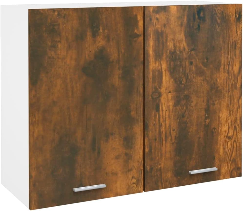 vidaXL Armoire à Micro-Ondes Placard Armoire de Rangement Meubles de Cuisine avec 4 Etagères Intérieur Maison Gris Béton 60x57x207 cm Aggloméré