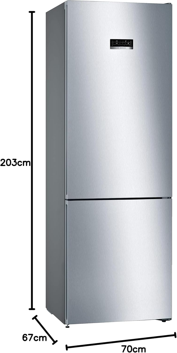 Bosch KGN49XLEA Série 4 - Réfrigérateur Combiné pose-libre - 438 L - 203 x 70 (H x L) - Inox