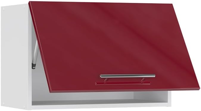 Vicco Meuble pour Four Fame-Line, Blanc Haute Brillance/Blanc, 60 cm avec étagères Ouvertes