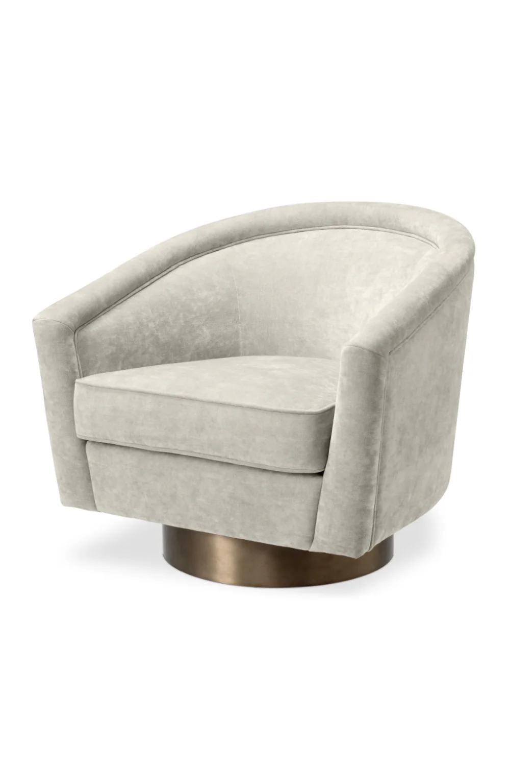 Fauteuil pivotant velours beige | Eichholtz Catene