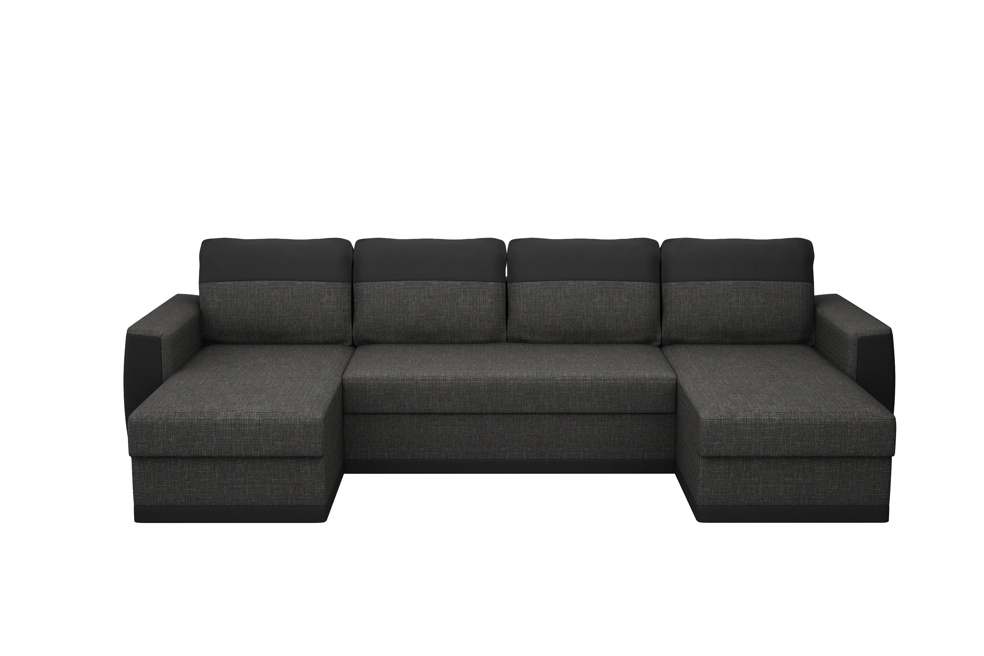 CANAPE JAMES PU NOIR SAWANA ANTHRACITE - A71979