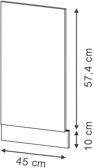 Vicco Meuble pour Four Fame-Line, Blanc Haute Brillance/Blanc, 60 cm avec étagères Ouvertes