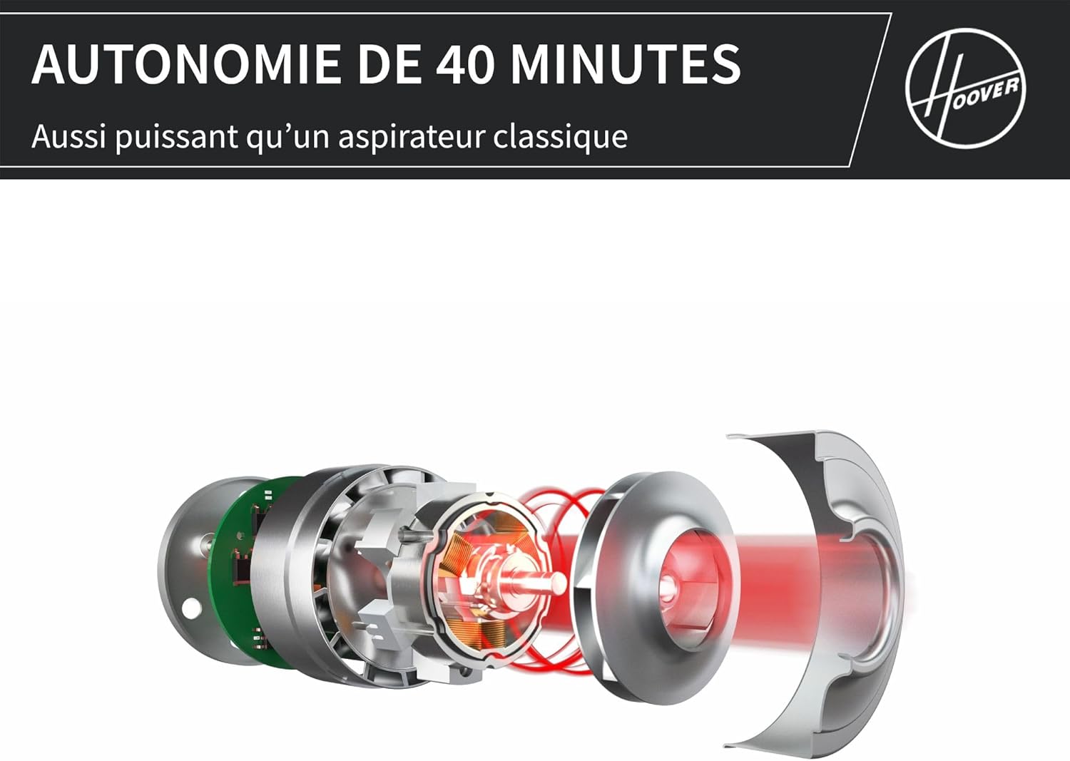 Hoover HF522STP Aspirateur Balai sans Fil Puissant, Grande Autonomie, Rangement Compact, Electrobrosse Anti-emmêlement LED, Turbobrosse Spéciale Animaux, Charge Rapide,Position Park&Go, Bleu Skyfall