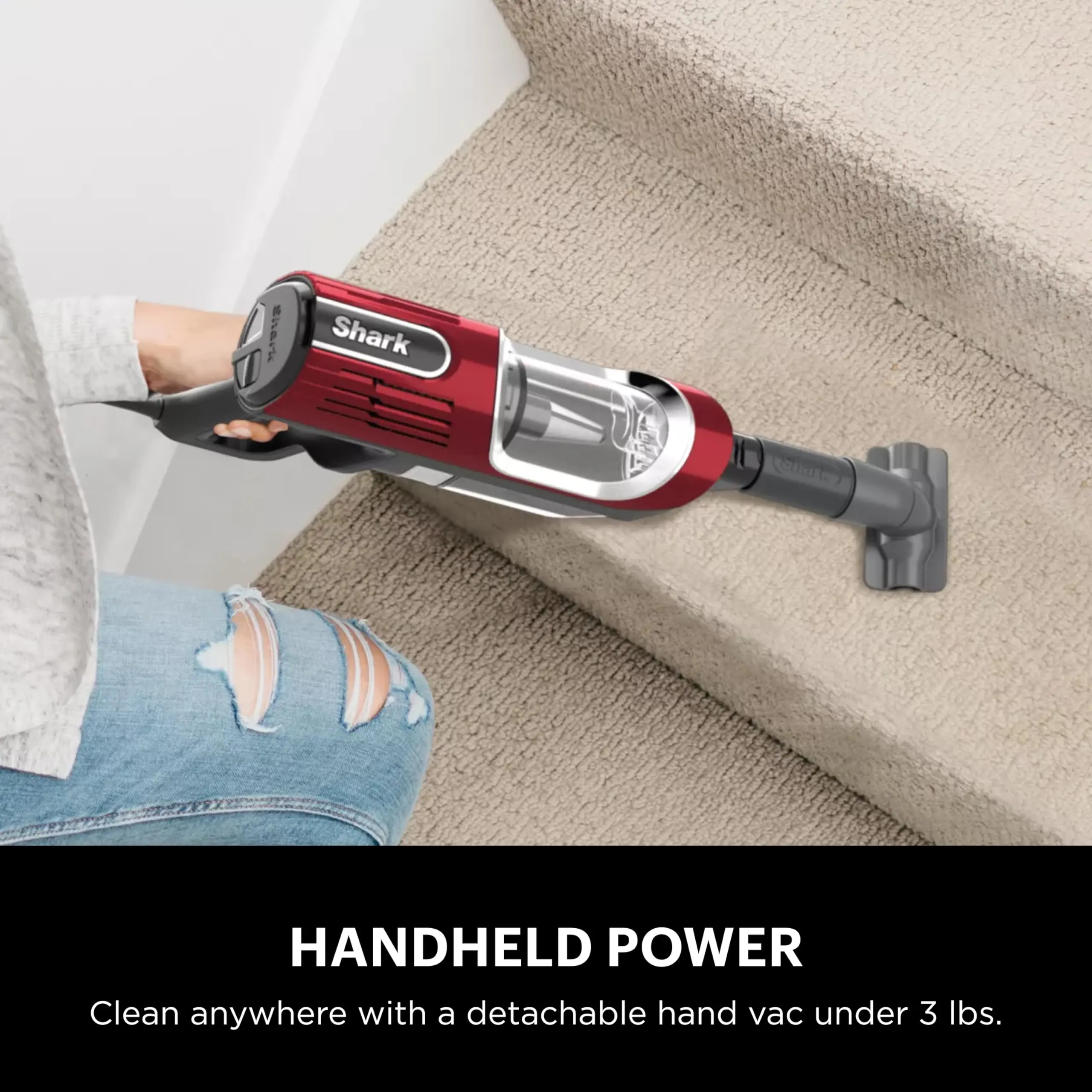 Shark HZ702 Ultralight PetPro Corded Stick Vacuum with PowerFins HairPro Odor Neutralizer Technology, Wine Purple, 0.37 L Capacity