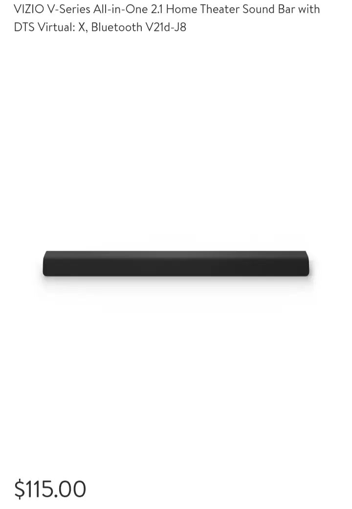 Vizio V-Series All-in-One 2.1 Home Theater Sound Bar with DTS Virtual: X, Bluetooth V21d-J8